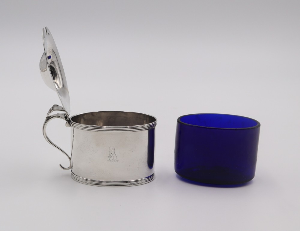 Antique Silver Mustard Pot. View V