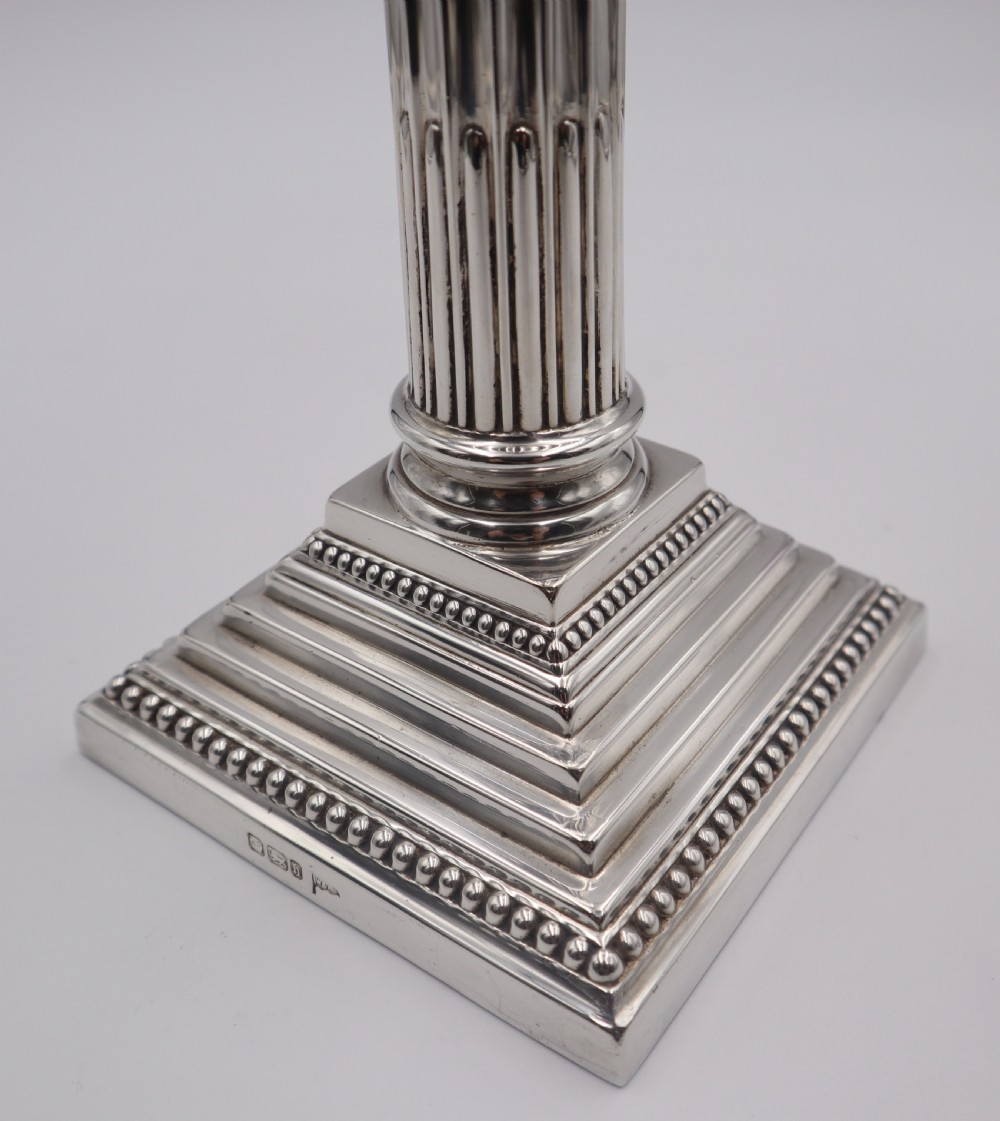 Antique Silver Candlesticks. View V