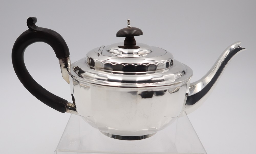 Silver Three-Piece Tea Set. View II