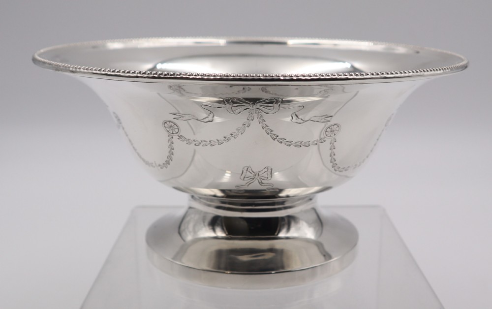 Antique Silver Fruit Bowl.