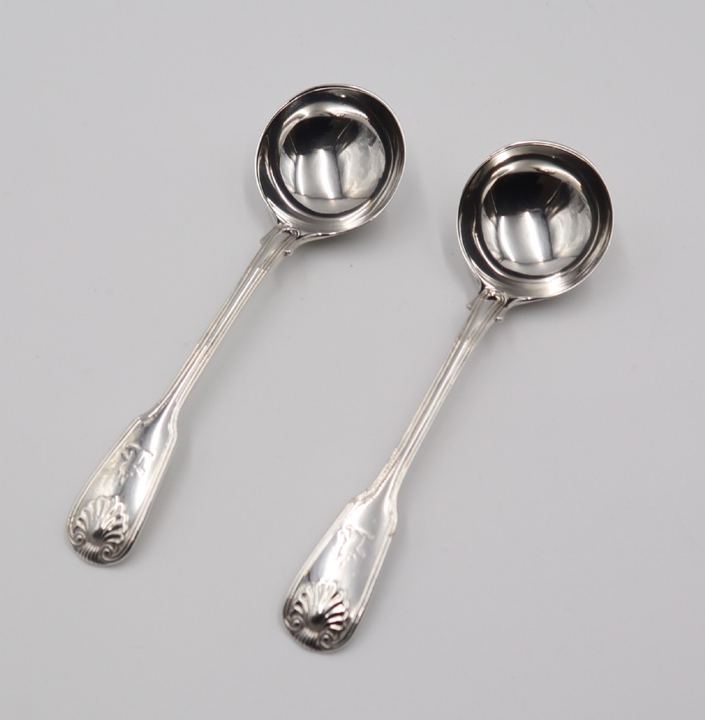 Antique Silver Cream Ladles.