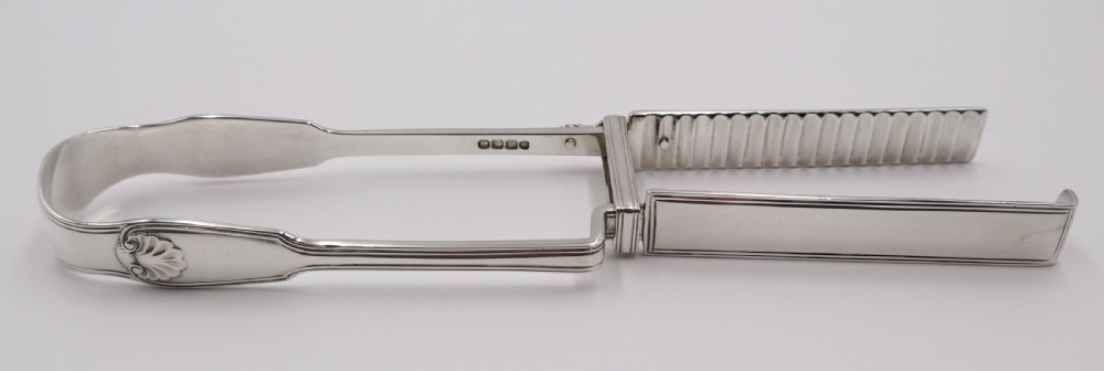 Antique Silver Asparagus Tongs.