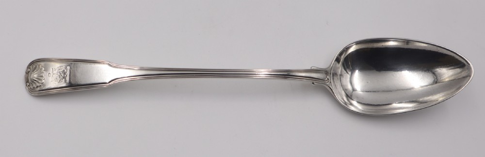 Antique Silver Basting Spoon. View III