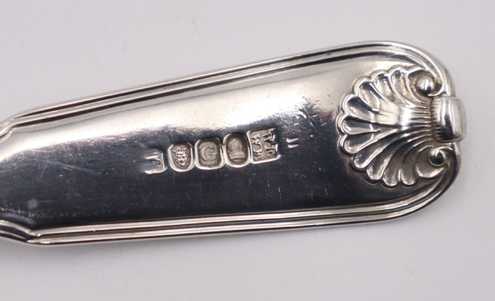 Antique Silver Basting Spoon. View V