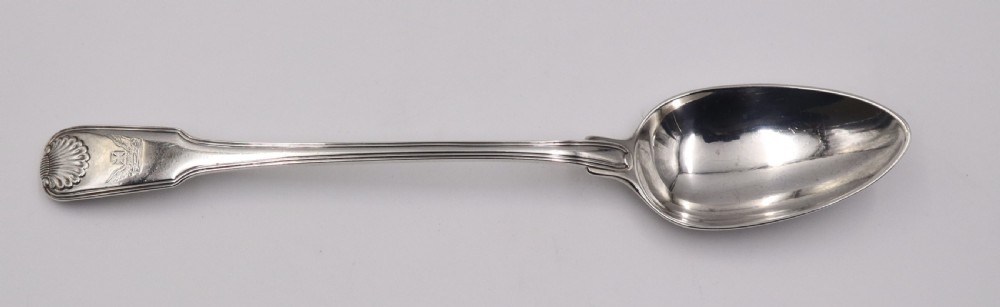 Antique Silver Basting Spoon. View III