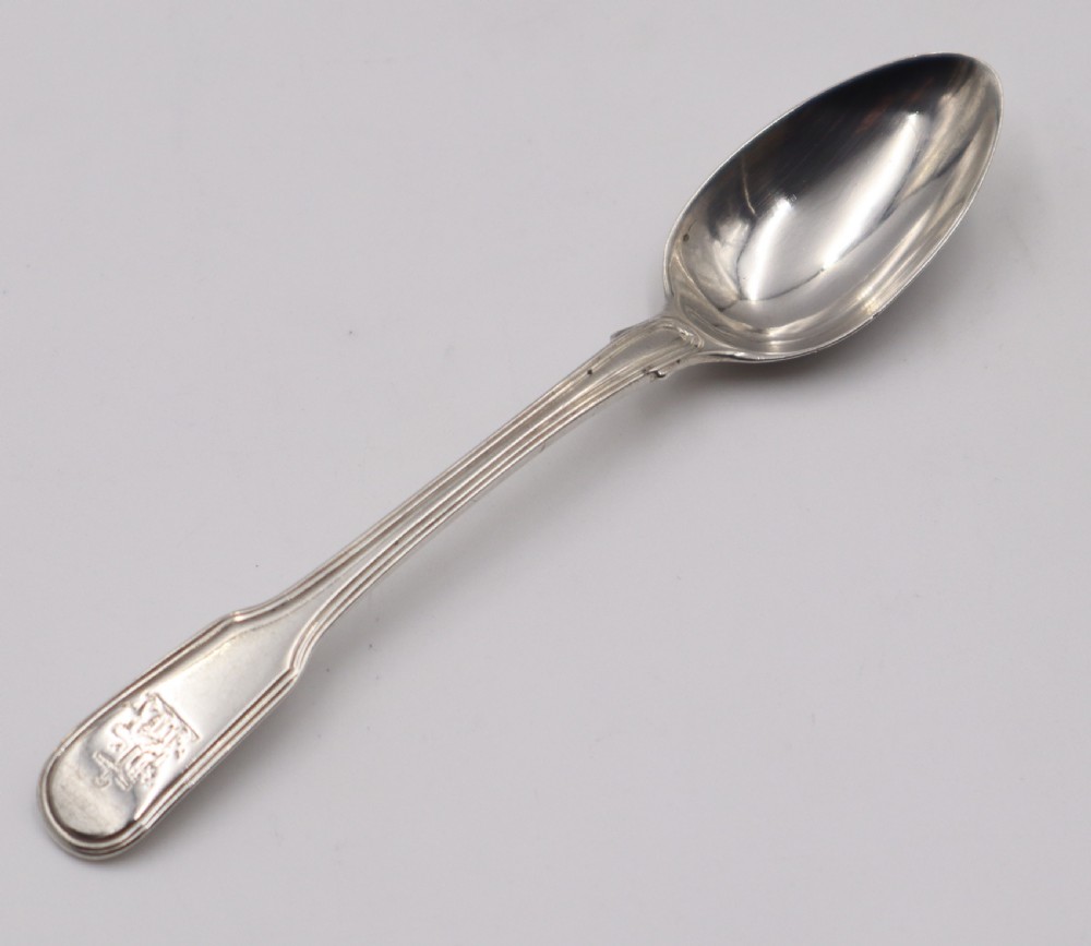 Set Of Twelve Antique Silver Tea Spoons. View III