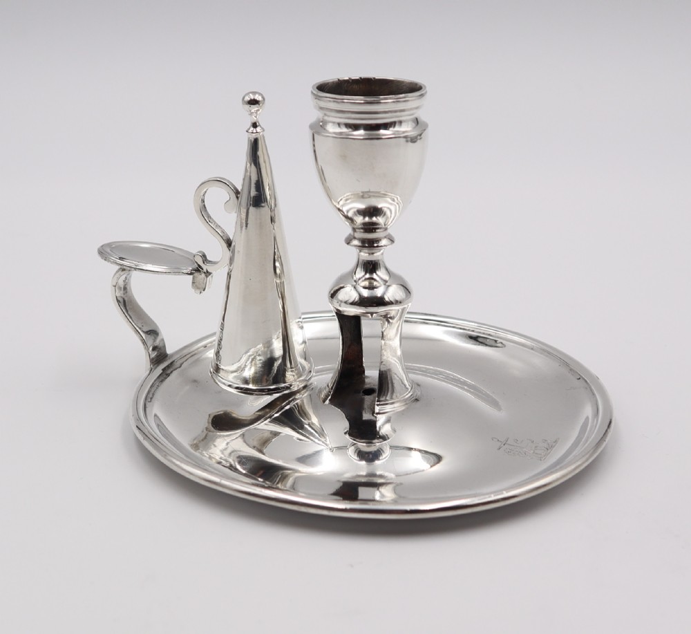 Antique Silver Chamber Stick.