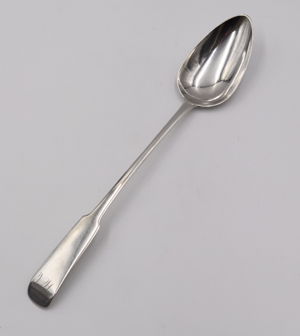 Antique Scottish Silver Basting Spoon.