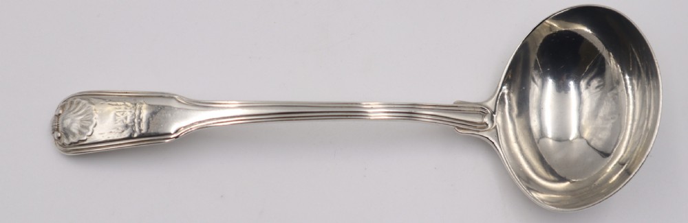 Set Of Four Antique Silver Sauce Ladles. View III