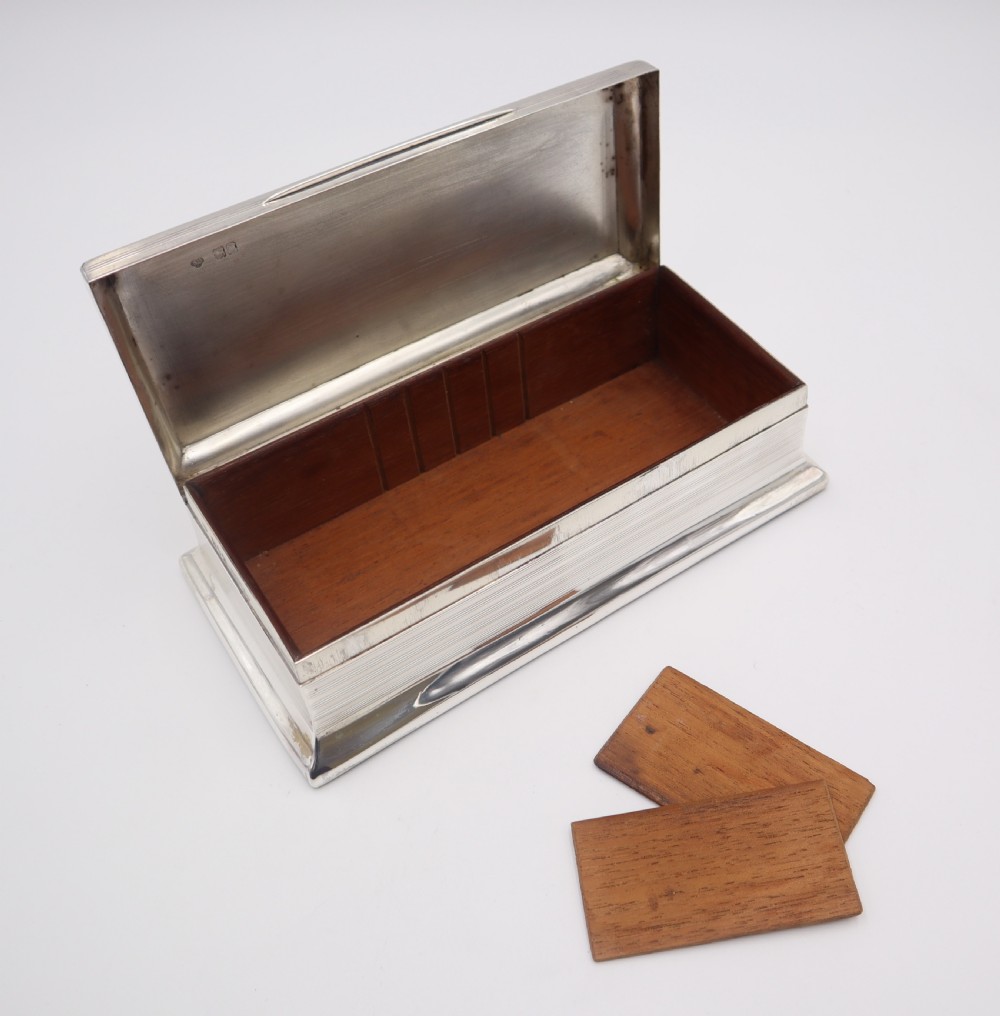 Antique Silver Cigar Box. View V