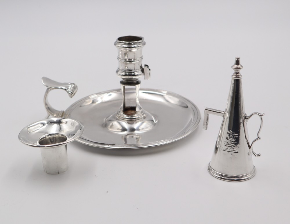Antique Silver Chamber Stick. View III