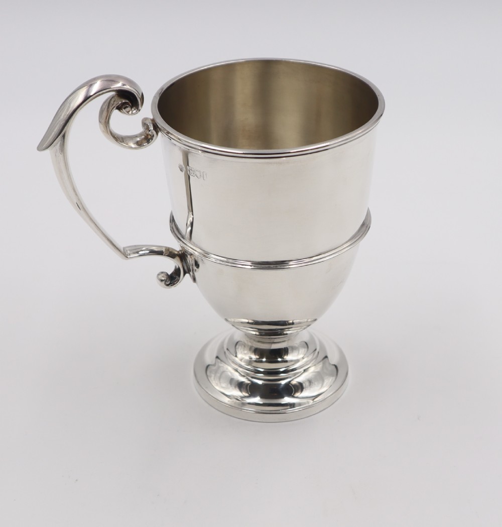 Large Antique Silver Mug. View III