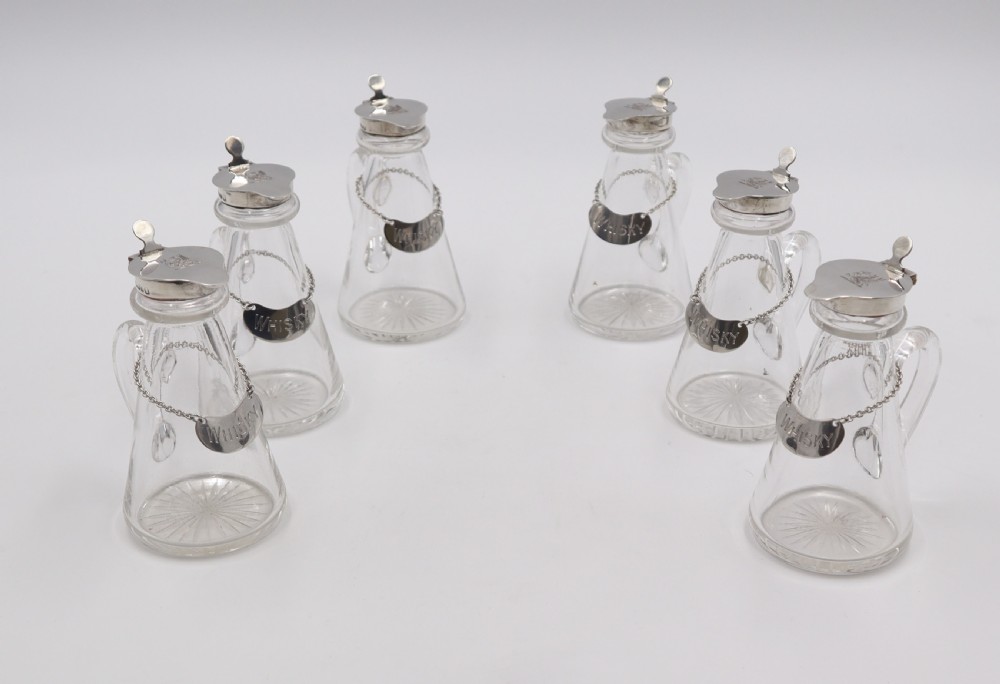 Set Of Six Silver Mounted Whisky Noggins. View II