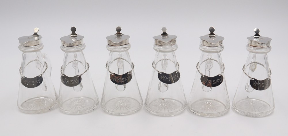 Set Of Six Silver Mounted Whisky Noggins. View III