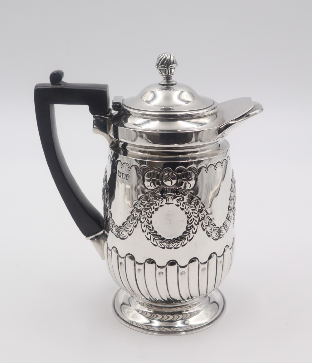 Antique Silver Coffee Jug.