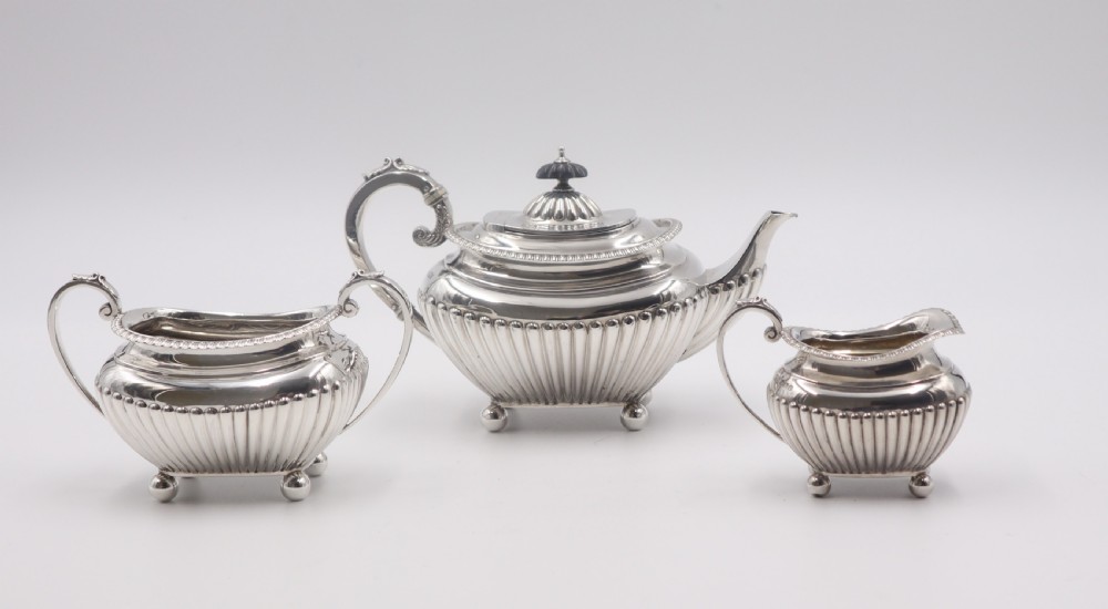 Antique Silver Bachelor Tea Set.
