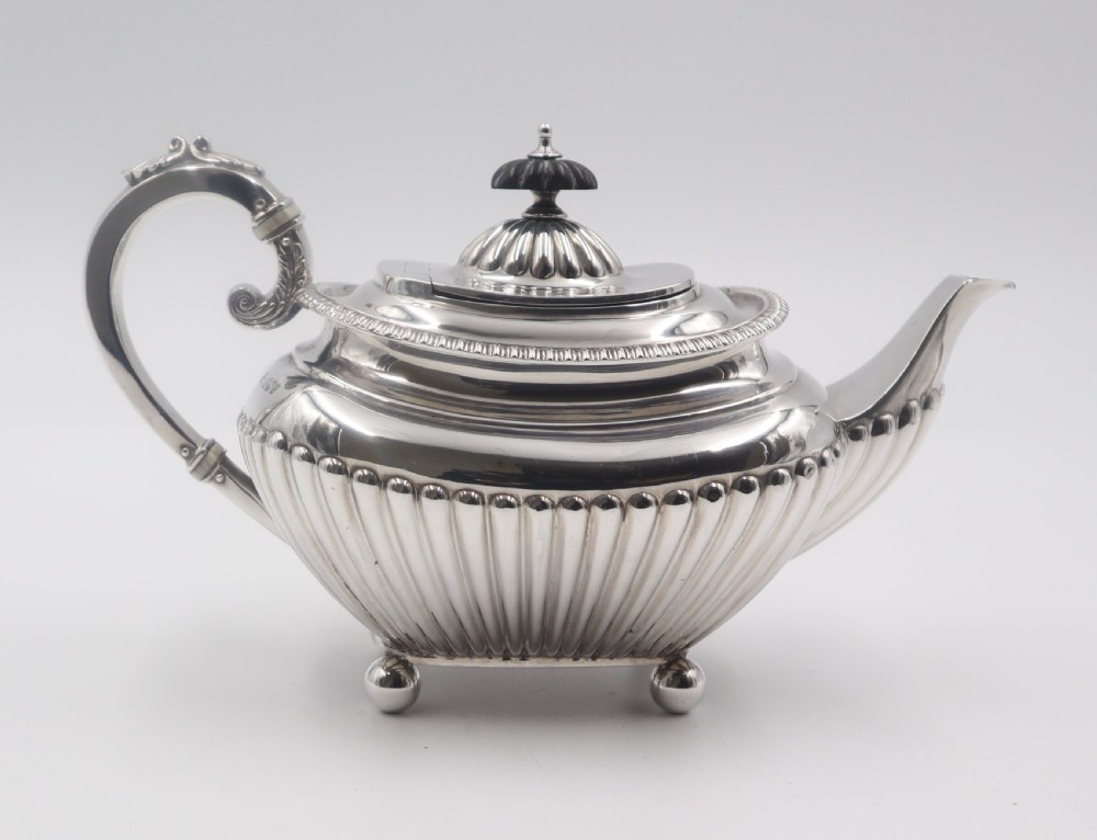 Antique Silver Bachelor Tea Set. View III