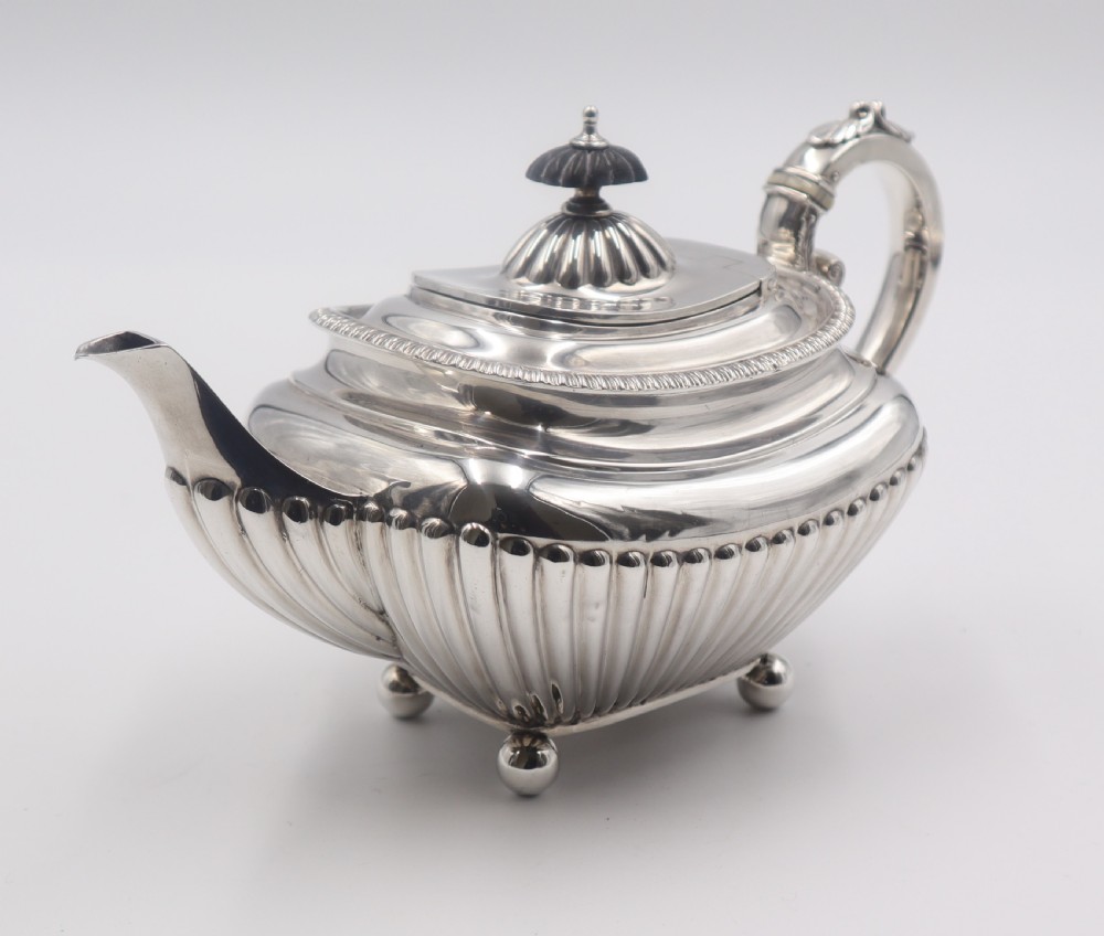 Antique Silver Bachelor Tea Set. View IV