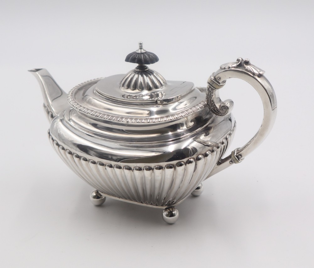 Antique Silver Bachelor Tea Set. View V