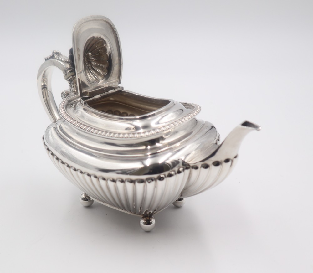 Antique Silver Bachelor Tea Set. View VI