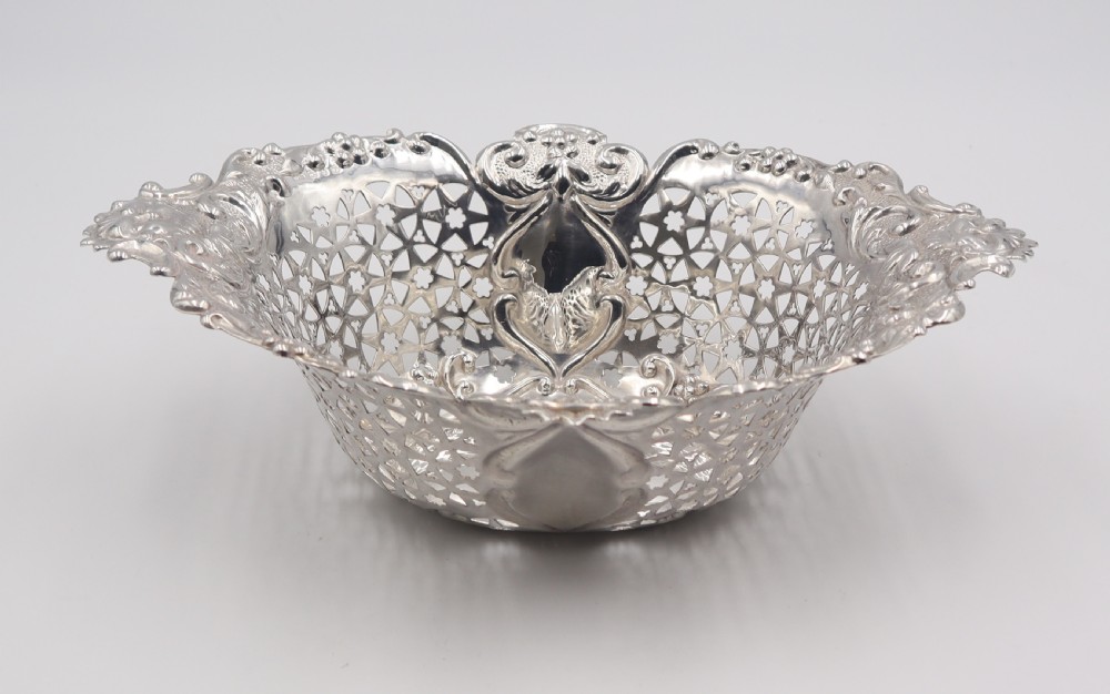 Antique Silver Fruit Dish.