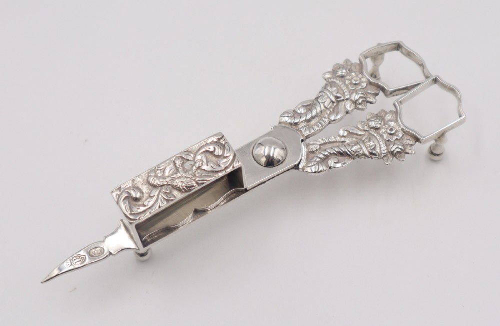 Pair Antique Silver 