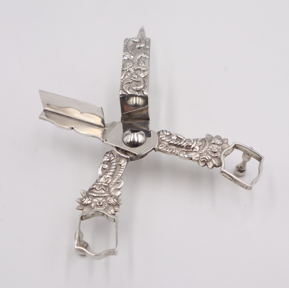 Pair Antique Silver 