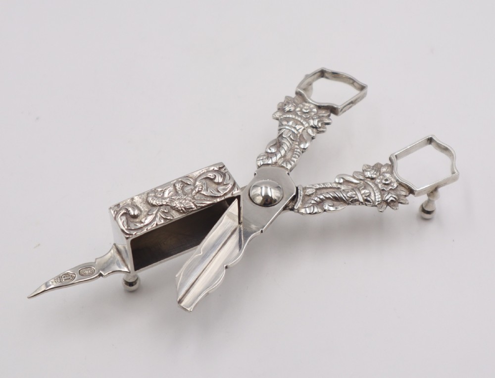 Pair Antique Silver 