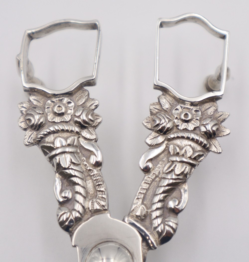 Pair Antique Silver 