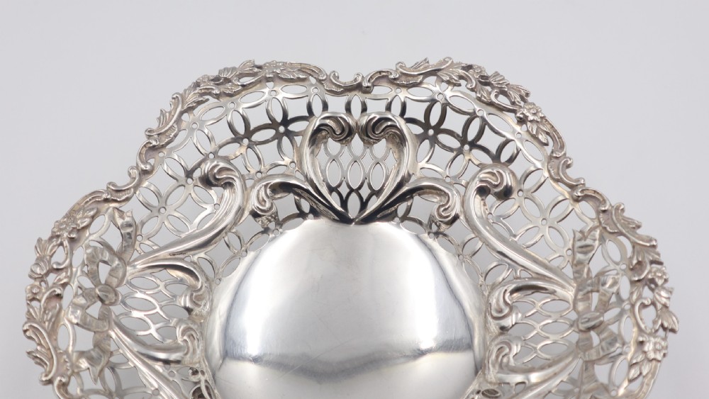 Antique Silver Fruit Dish. View V