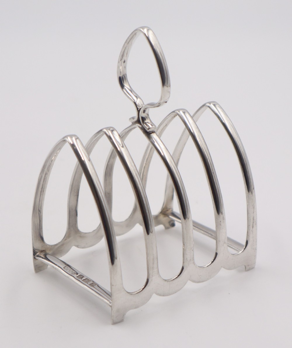 Antique Silver Toast Rack. View II