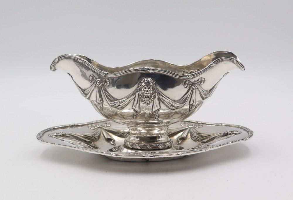 Pair Of Antique Silver Sauce Tureens. View III