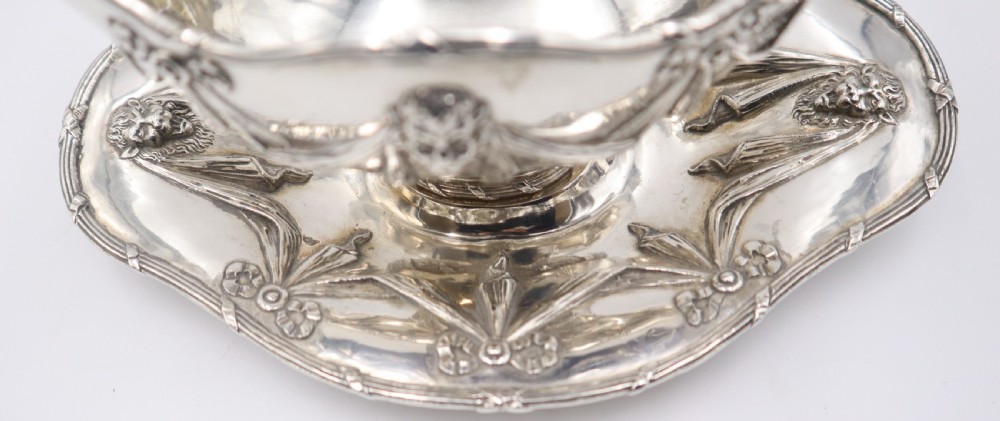 Pair Of Antique Silver Sauce Tureens. View VII