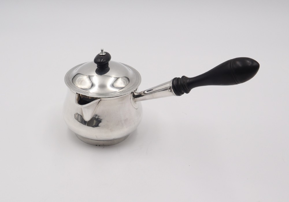 Antique Silver Brandy Pan & Cover.