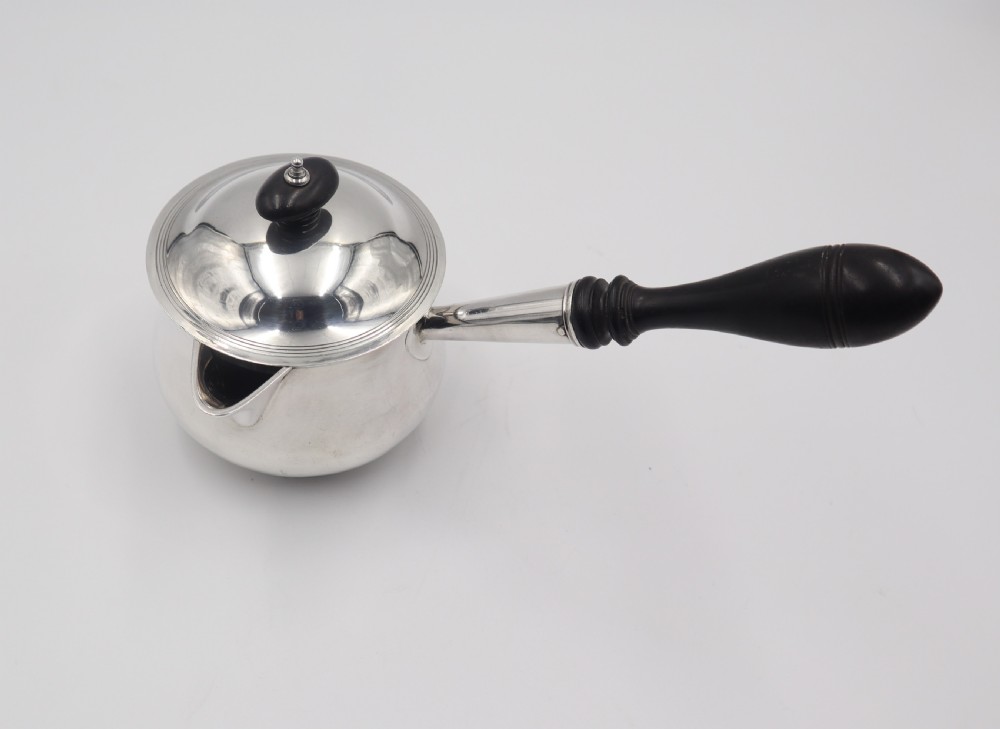 Antique Silver Brandy Pan & Cover. View II