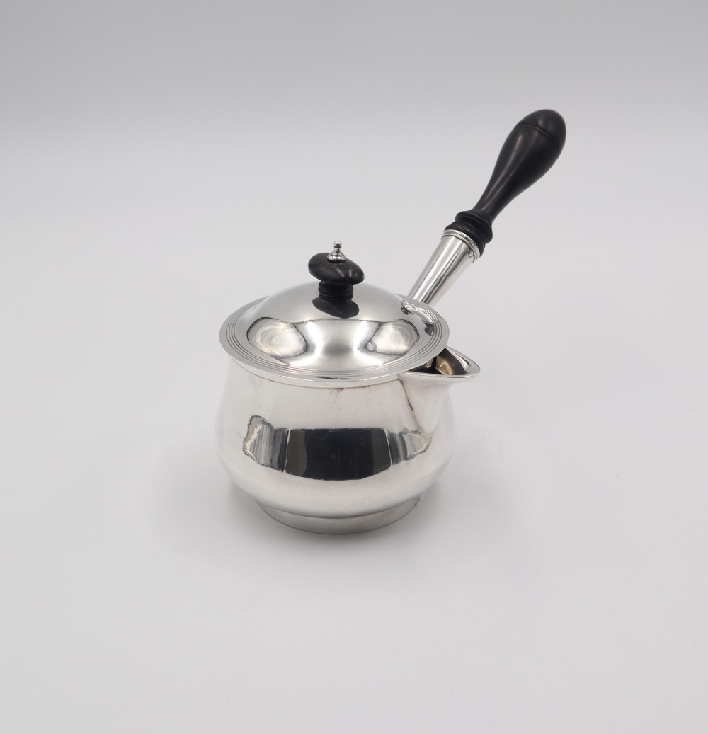 Antique Silver Brandy Pan & Cover. View III