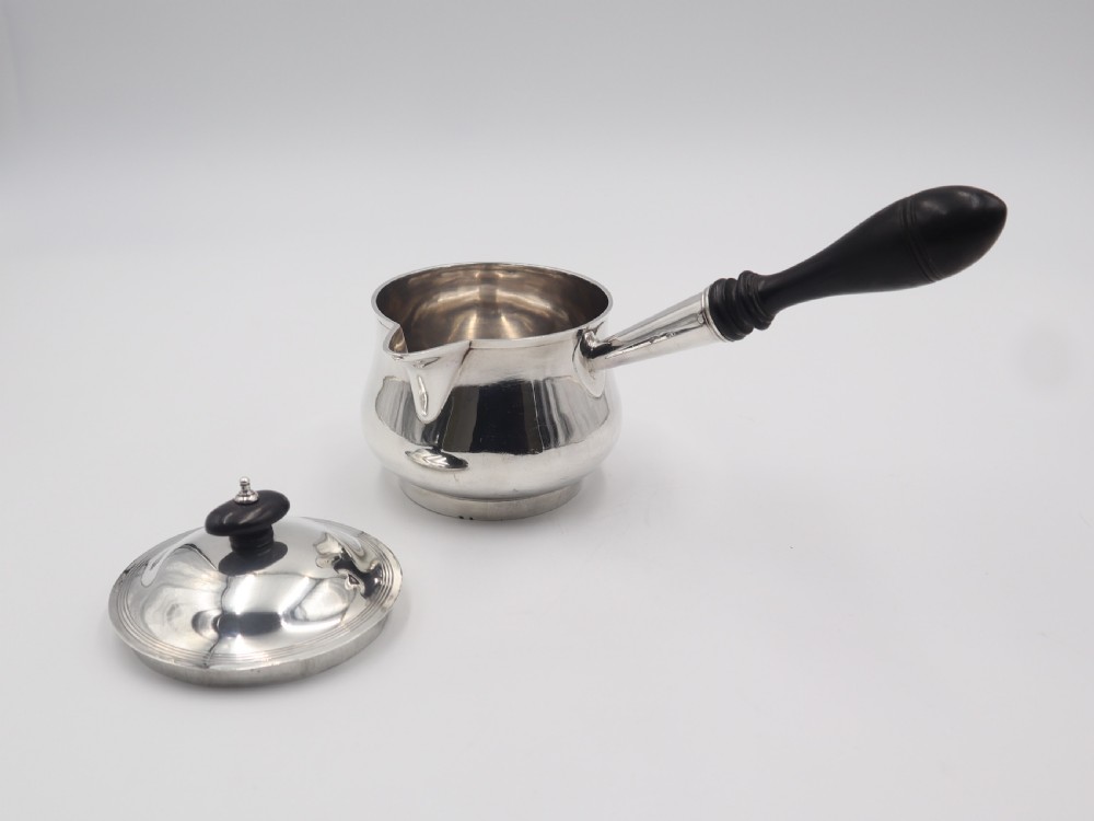 Antique Silver Brandy Pan & Cover. View IV