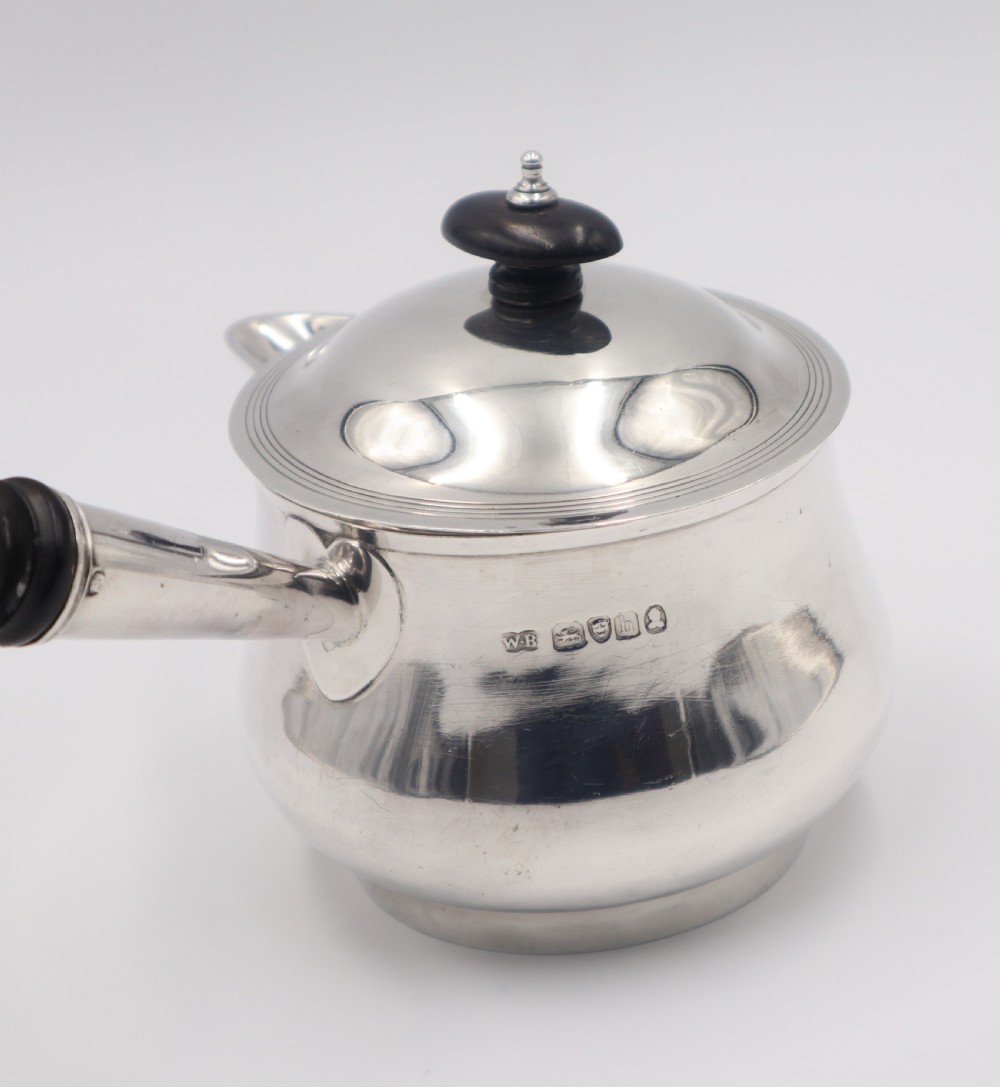 Antique Silver Brandy Pan & Cover. View V