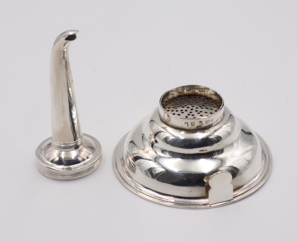 Antique Silver Wine Funnel. View III