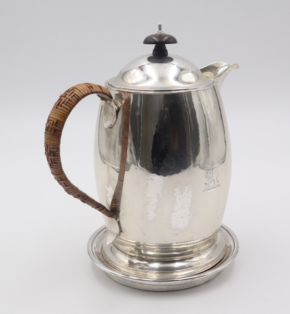 Antique Silver Coffee Jug & Stand. View II