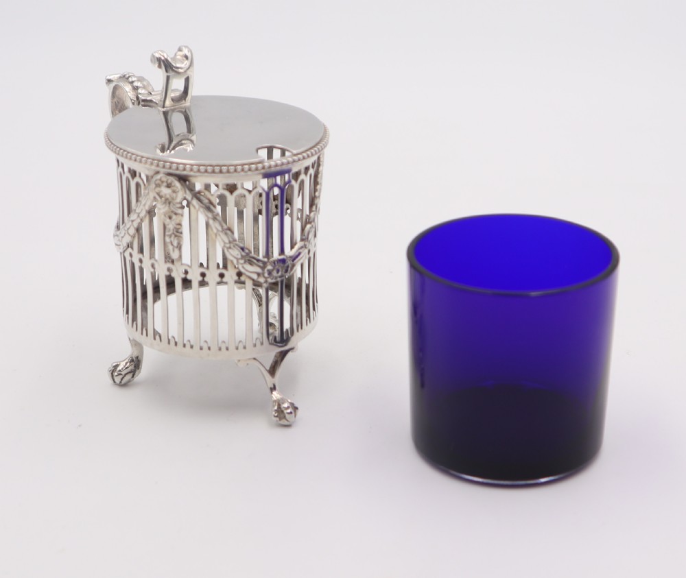 Antique Silver Mustard Pot. View VII