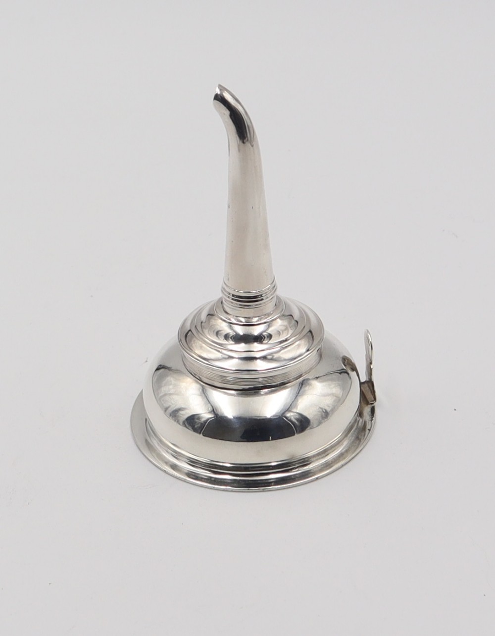 Antique Silver Wine Funnel.