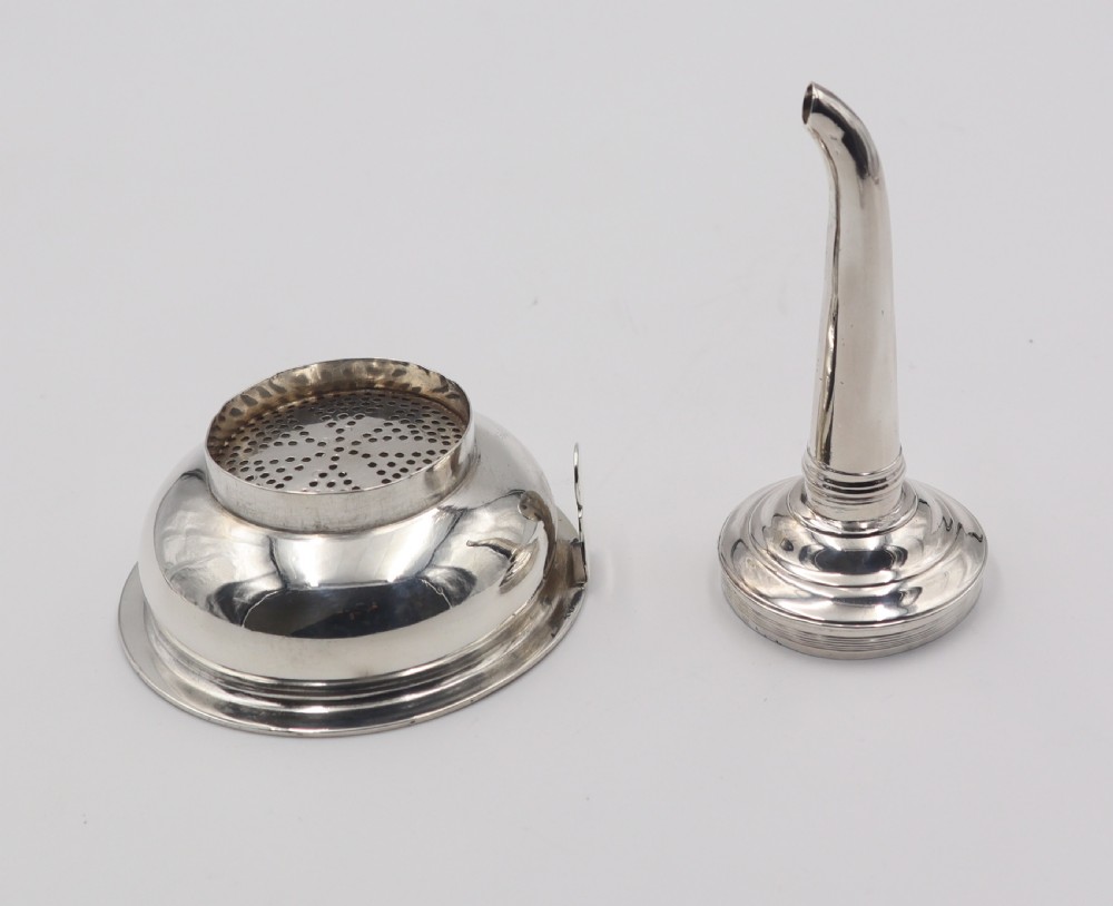 Antique Silver Wine Funnel. View IV
