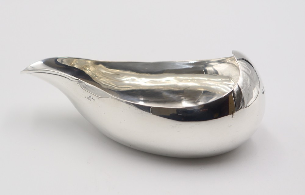 Antique Silver Pap Boat. View III