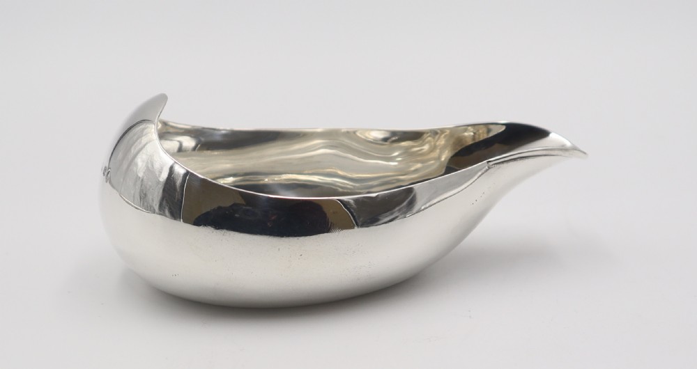 Antique Silver Pap Boat. View IV