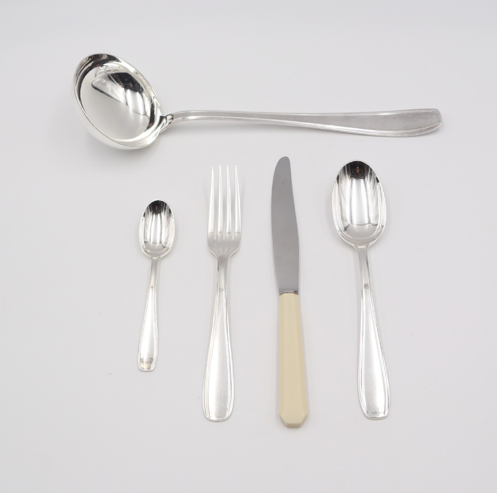 Art Deco Silverplated Cutlery Service. View V