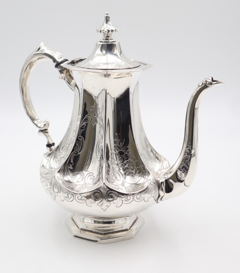 Antique Silver Coffee Pot. View II