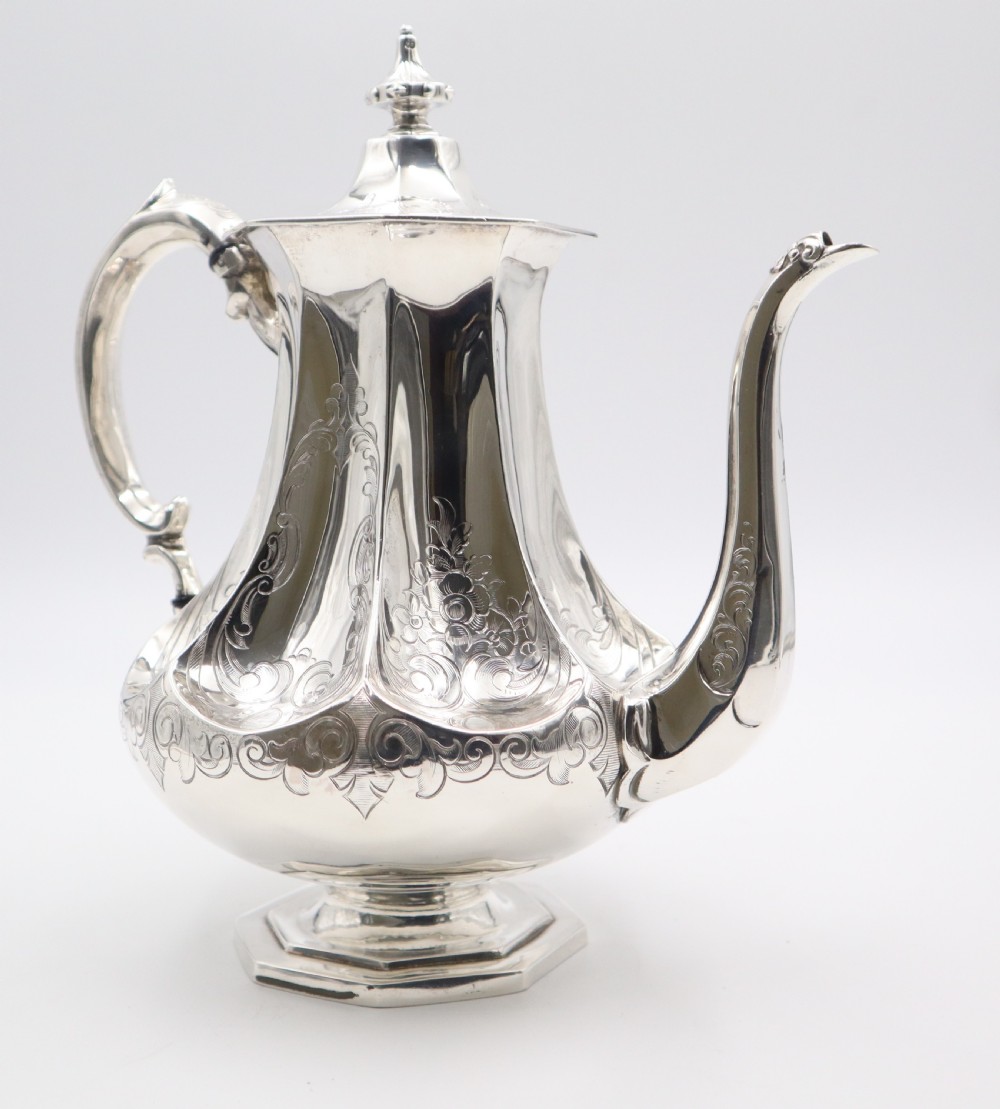 Antique Silver Coffee Pot. View III