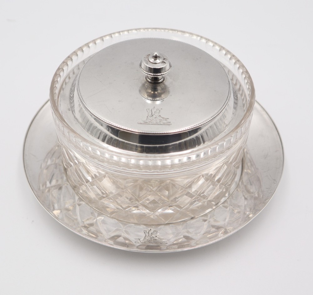 Antique Silver Butter Dish. View II