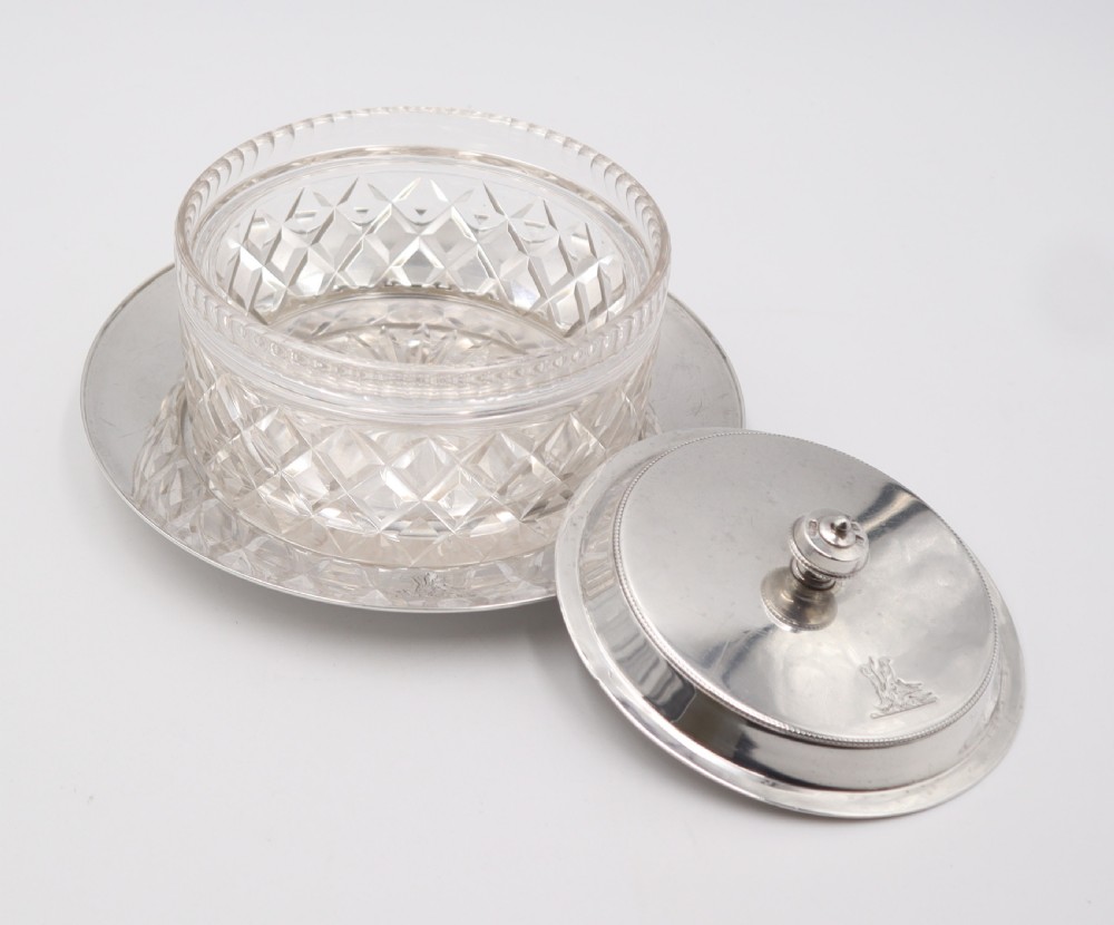 Antique Silver Butter Dish. View IV